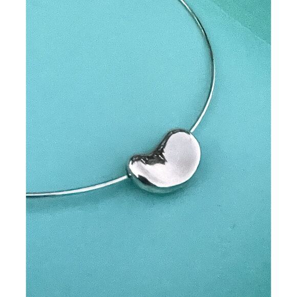 Vintage Tiffany & Co. Silver Elsa Peretti LARGE Bean Wire Hook Necklace Choker - Picture 4 of 7